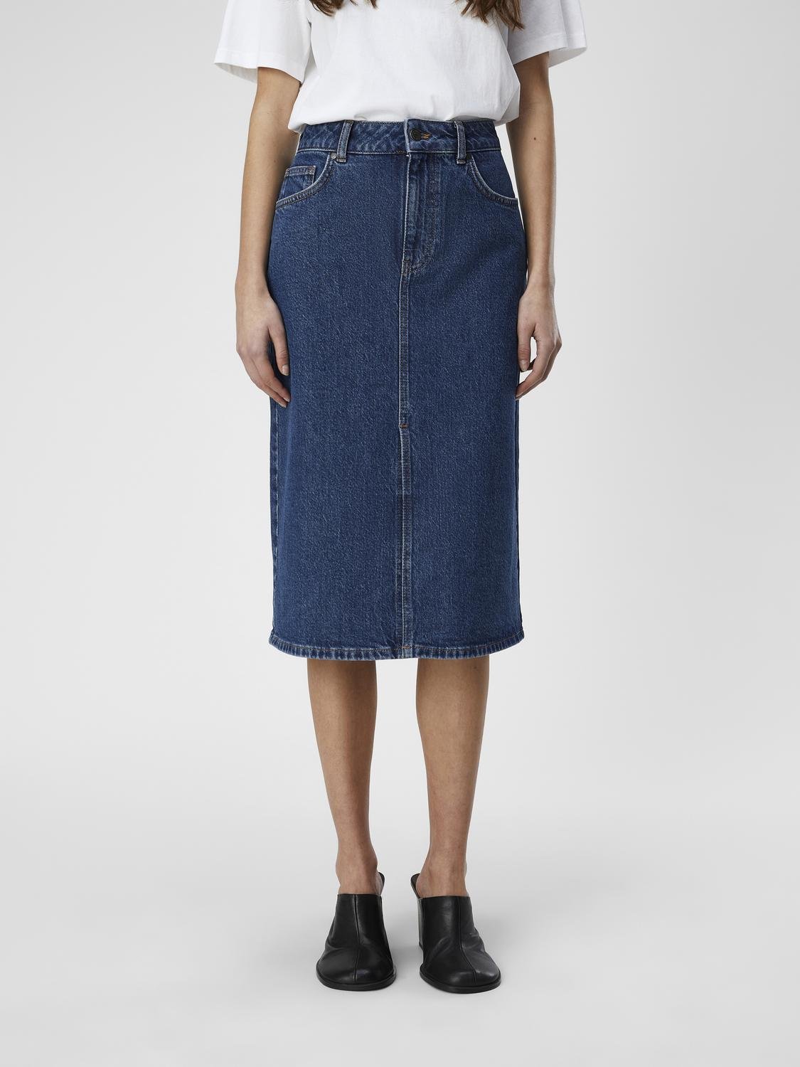 OBJELLEN Skirt - Medium Blue Denim - VERO MODA & VILA Bergvik